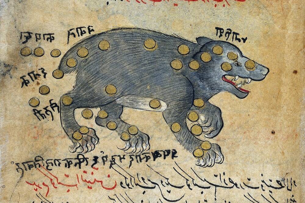 Il dio che danza in catene. L’orso, tra sacro e selvatico 7 Constellations of Ursa Major detail from Persian Manuscript 373 uai